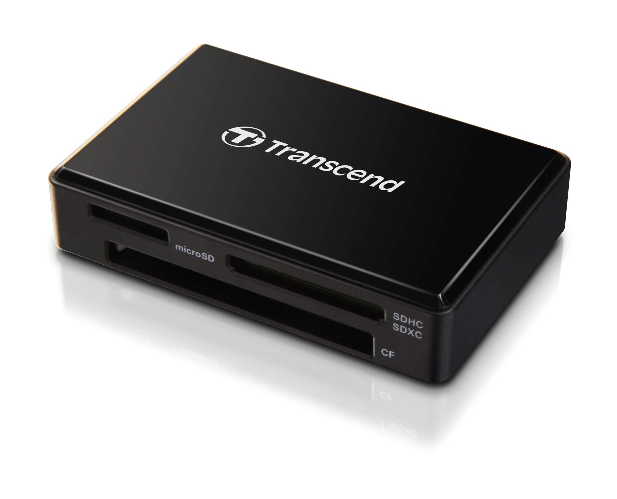 Transcend All-in-1 Multi Card Reader, Black, SDHC / SDXC / microSDHC / SDXC / CF UDMA, Black - TS-RDF8K2