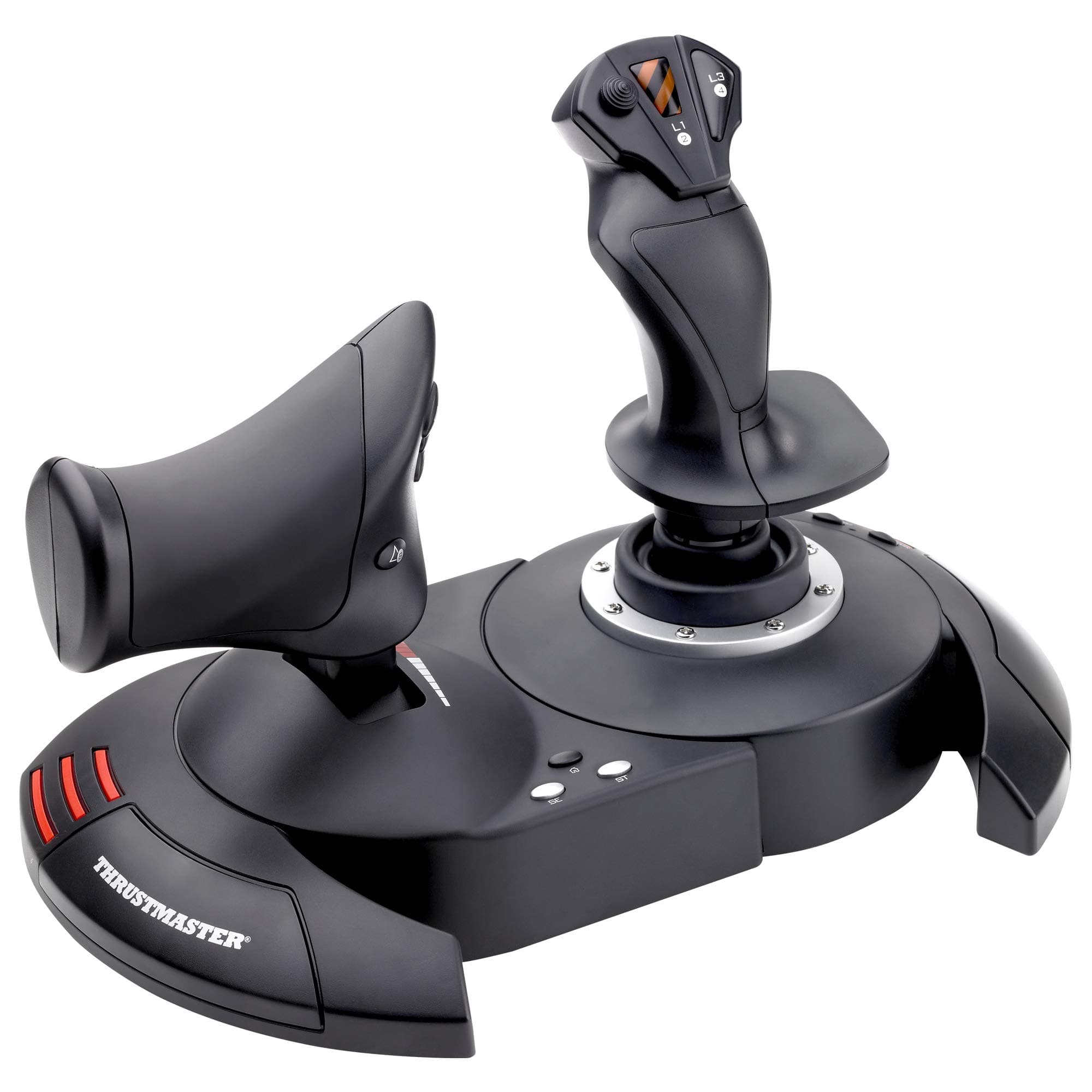 T.Flight Hotas X - 5-Axis Flight Simulator Joystick with Throttle, Adjustable Resistance, and Programmable Buttons for PC