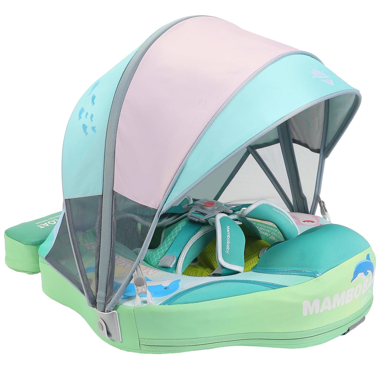 Upgrade 2nd Generation Baby Infant Soft Solid Non-Inflatable Float Lying Swimming Ring Children Waist Float Ring Floats Pool Toys Swim Trainer Classic Swim Ring (Green C)