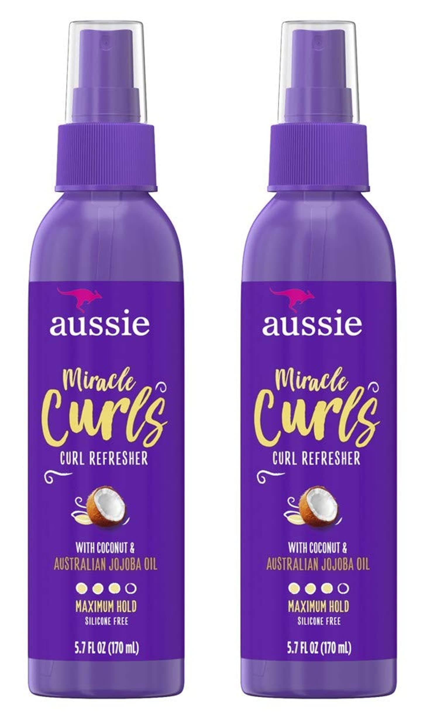 Aussie Miracle Curls Refresher 5.7 Ounce Pump (Maximum Hold) (170ml) (2 Pack)