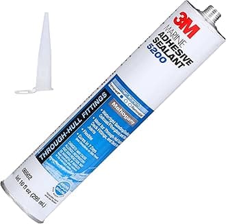 Marine Adhesive Sealant 5200, Mahogany, PN06502, Flexible Bonds, Long Work-Time, 1/10 Gallon Cartridge, 10 fl oz