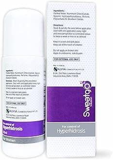 Sweatgo Lavender Solution for Women | 60ml Roll-On | Suitable for Excess Sweat & Odor Control | Lavender Fragrance | Daily Use