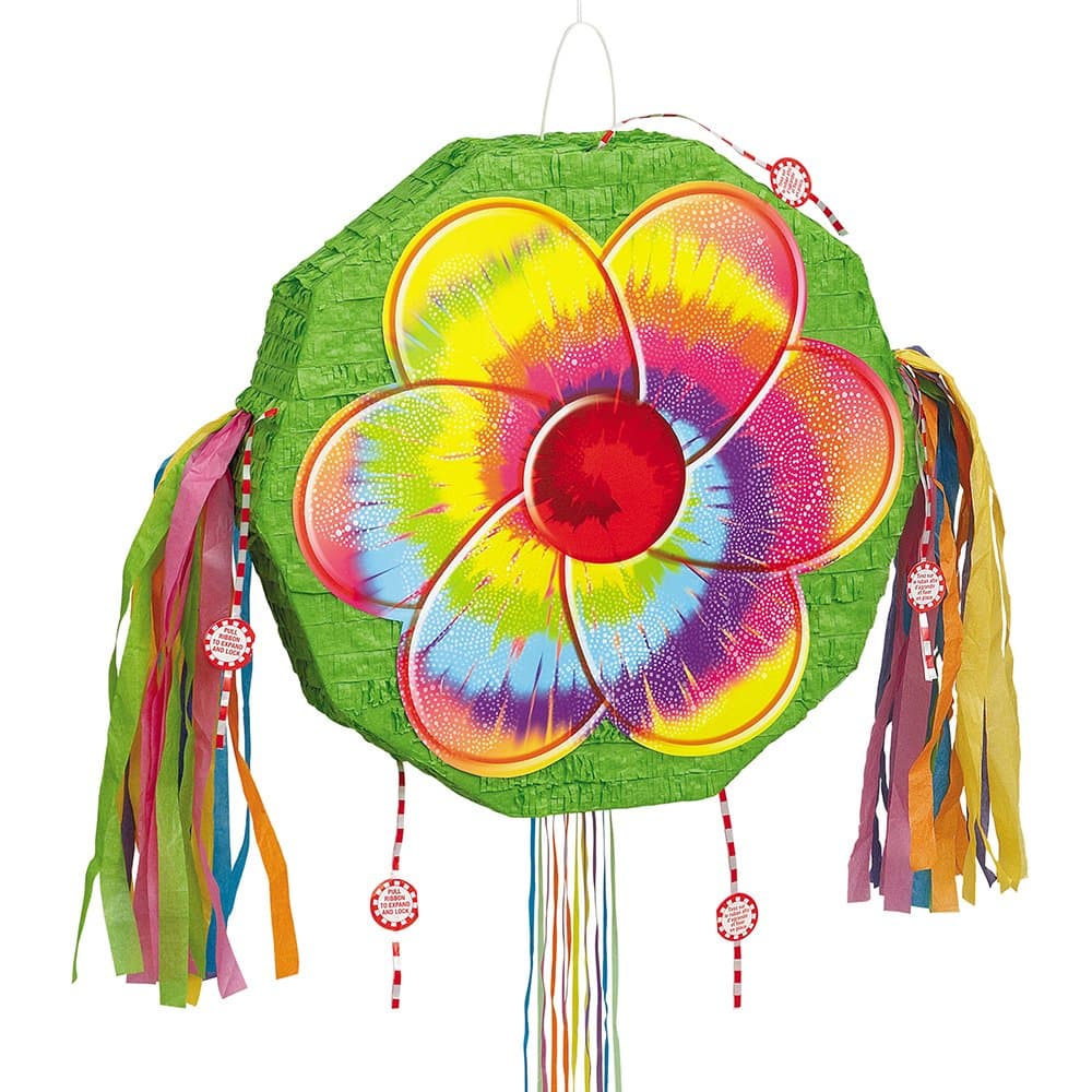 Tie Dye Flower Pinata, Pull String