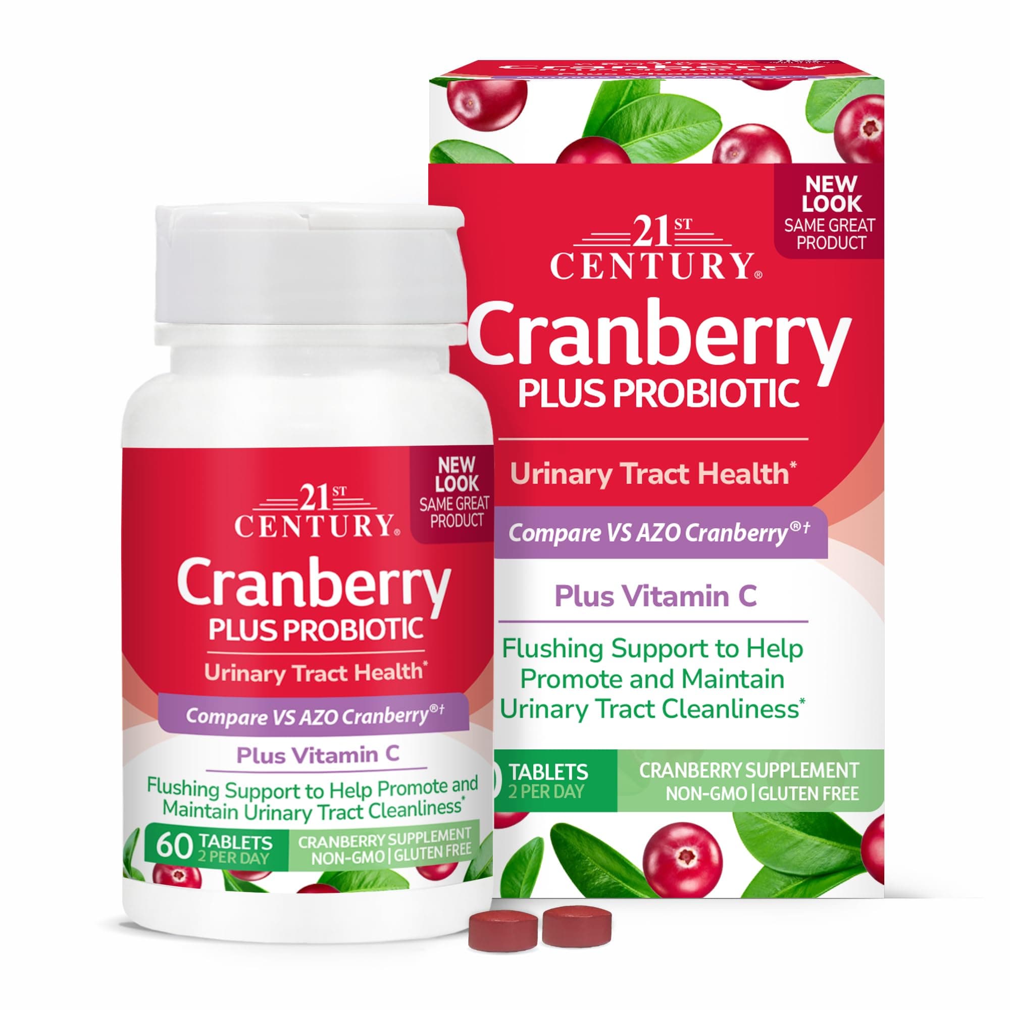 Cranberry Plus Probiotic Tablets, 60 Count