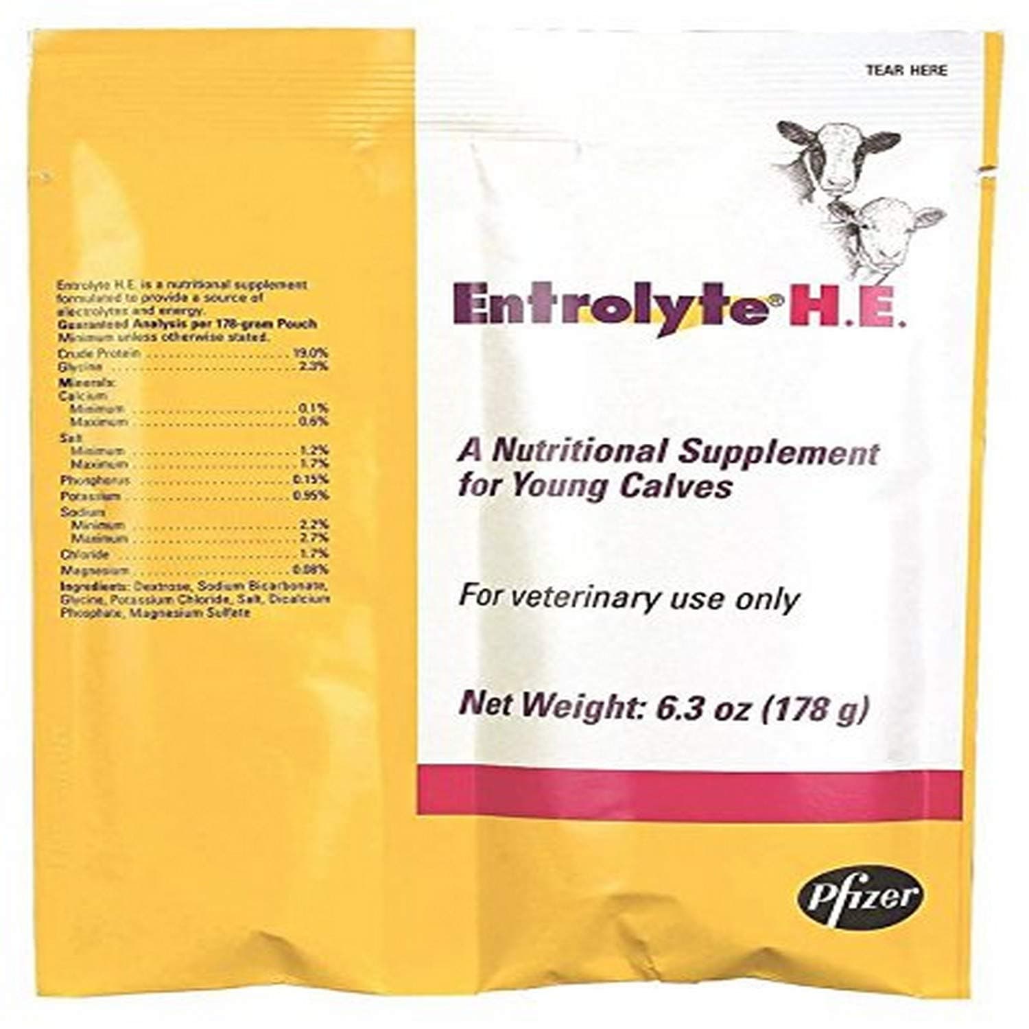 8152 Electrolyte H.E. Packets for Young Calves, 178g