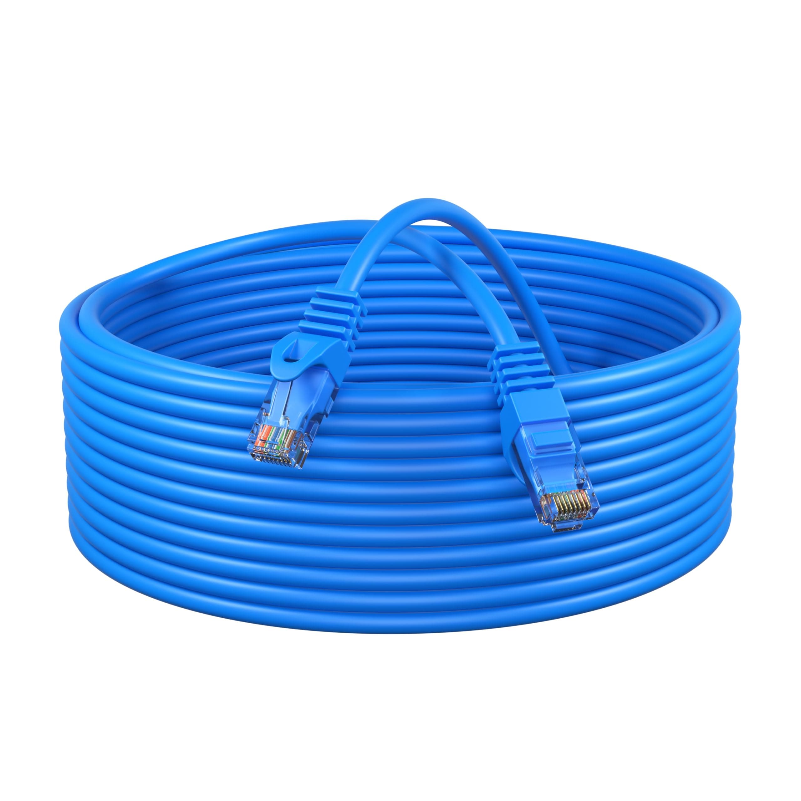 Cat5e 100FT Networking RJ45 Ethernet Patch Cable Xbox PC Modem PS4 Router - 100 Feet Blue