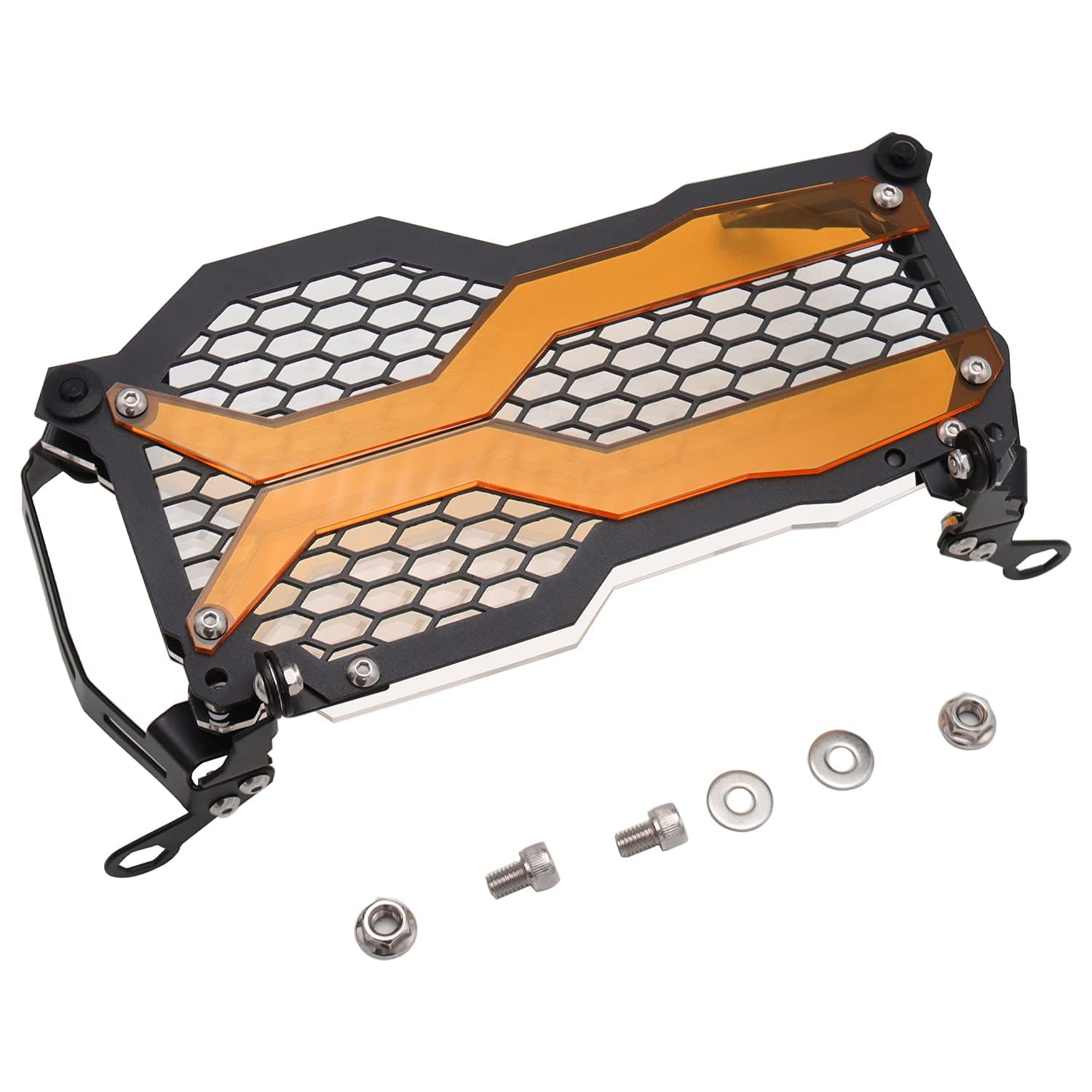 Headlamp Protector Motorcycle Front Headlight Grille Guard Protector Cover Modification Replacement for BMW R1250GS Adventure 40th Anniversary Edition 2018-2021 R1200GS LC ADV 2013-2021(Orange)
