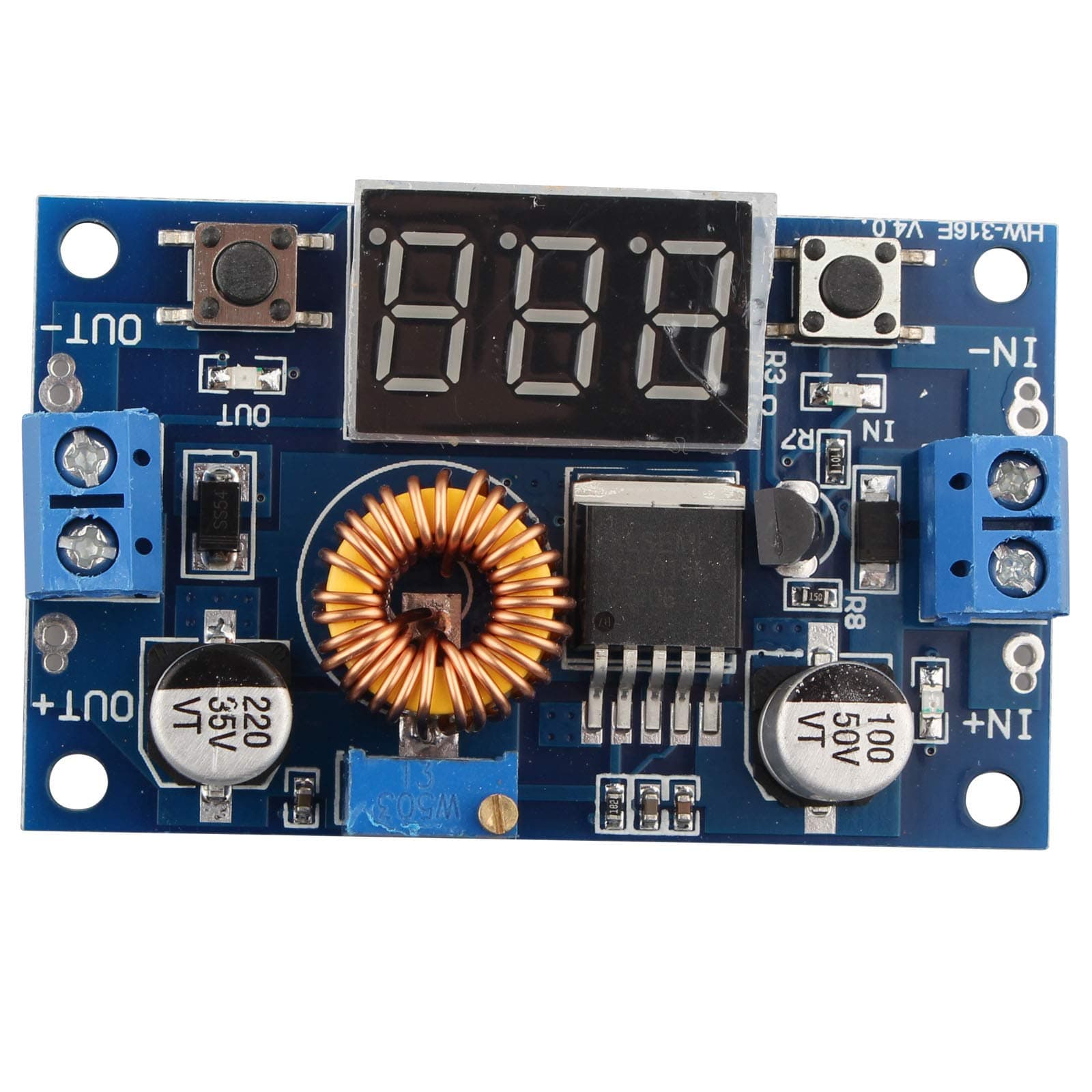 5A 75W XL4015 DC-DC Converter Adjustable Step-Down Module 4.0-38V to 1.25V-36V DIY Power Supply Compatible with Arduino Raspberry Pi DIY Etc