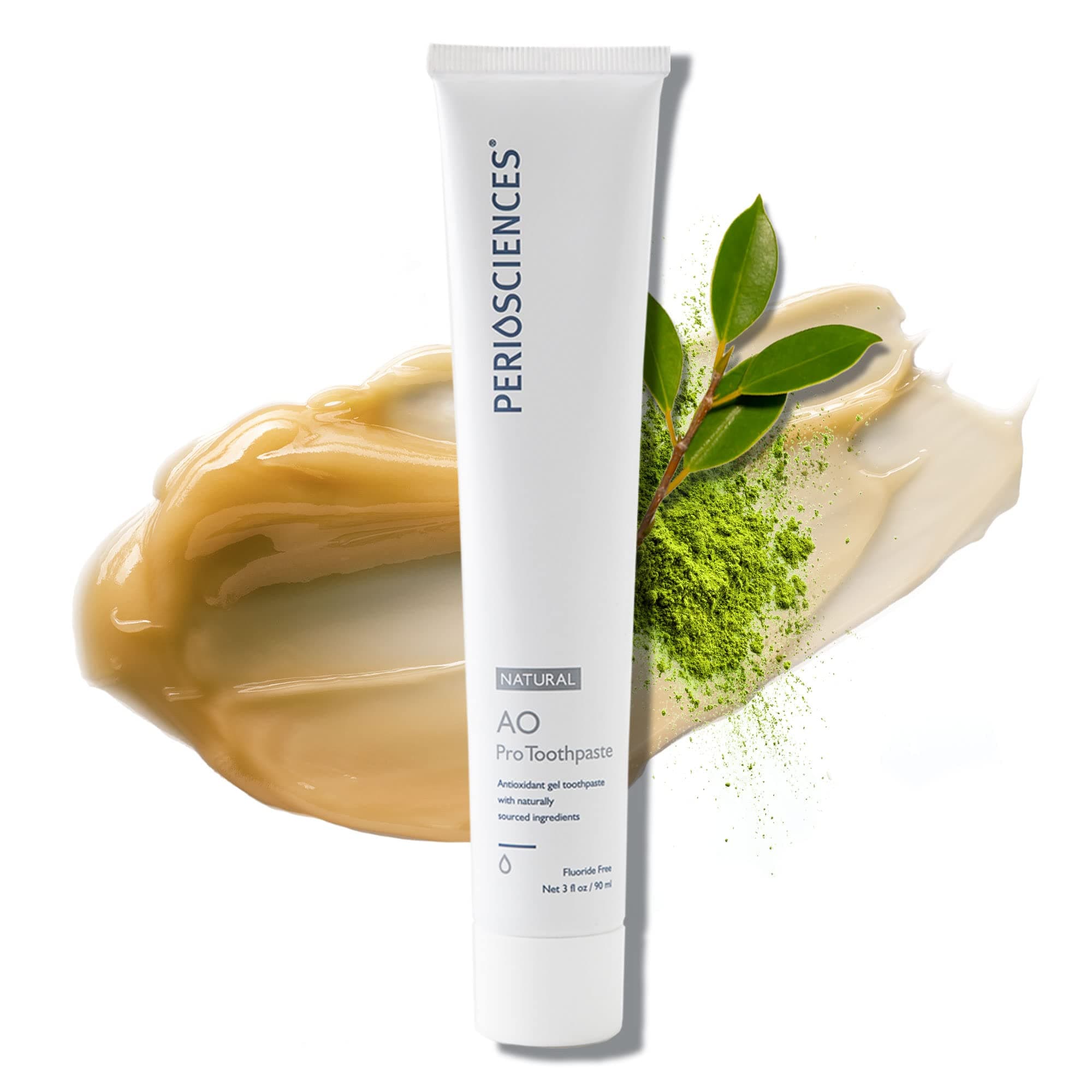 PerioSciences AO Pro Natural Toothpaste with Nano Hydroxyapatite, Remineralizing, Fluoride Free, SLS Free, Gluten Free 3 fl oz / 90ml