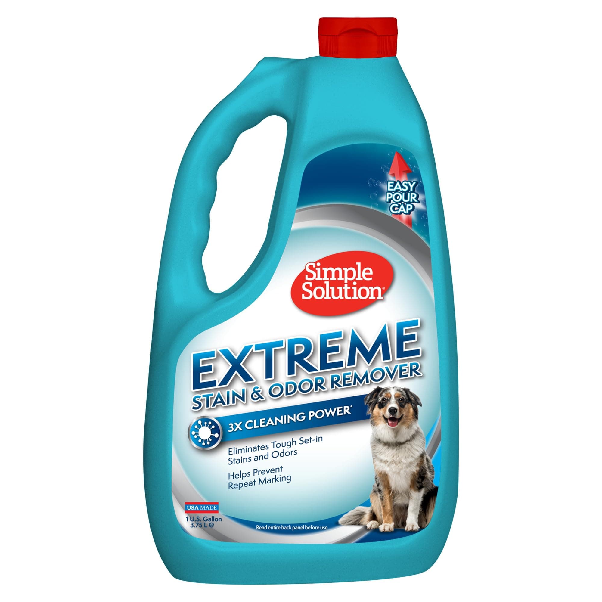Simple Solution Pet Deodorizer, Dramatic Stain Removal, Deodorizer, Refill, For Dogs and Cats, 1.2 gal (3.75 L)