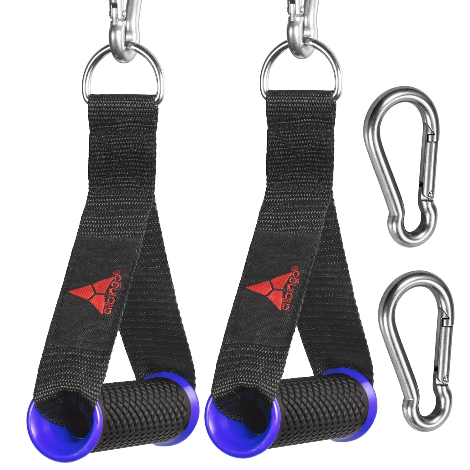 Pro Cable Handles Compatible with Bowflex and Cable Machine, Heavy Duty Exercise Hand Grips Attachment with 2 Carabiners for Resistance Bands Home Gym