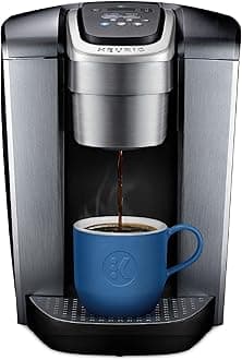 Keurig K-Elite Single Serve K-Cup Pod Coffee Maker, with Strength and Temperature Control, Iced Coffee Capability, 8 to 12oz Brew Size, Programmable, Brushed Silver