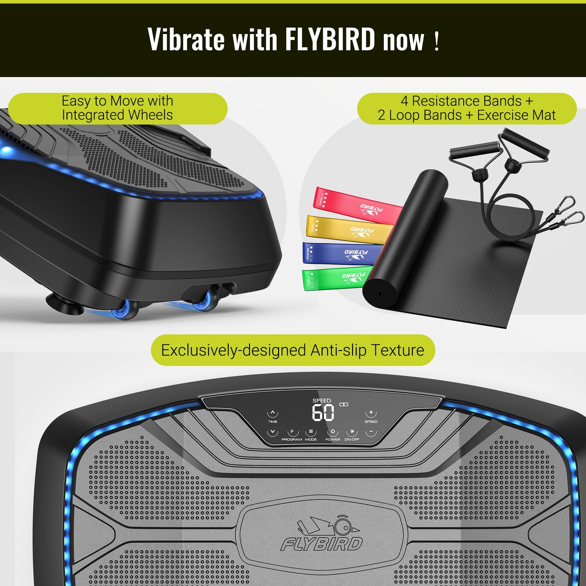 FLYBIRD 4D Vibration Plate Exercise Machine
