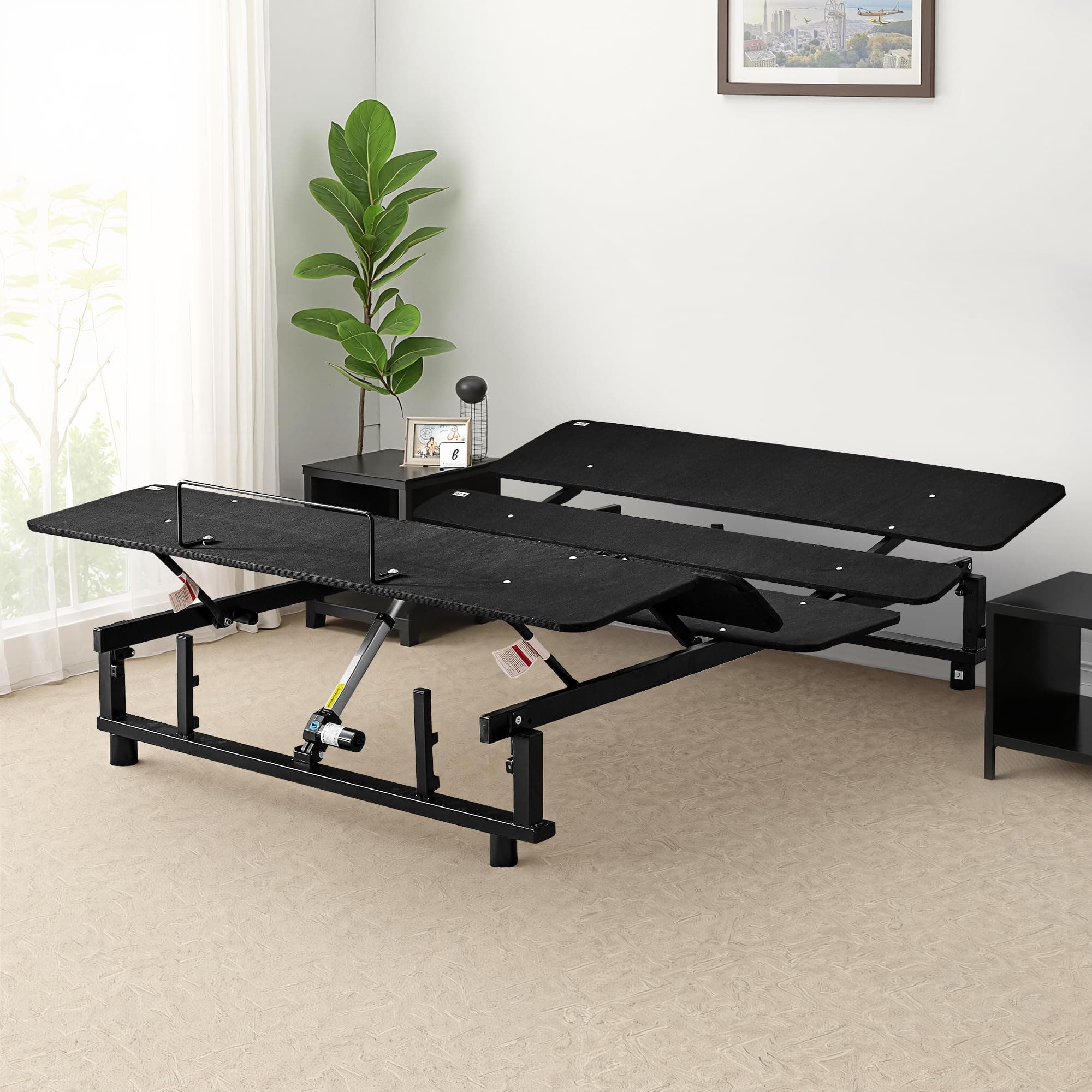 Adjustable Bed Frame King Size, Bed Base with Head and Foot Incline, Zero Gravity King Adjustable Bed Frame, Wireless Remote, Whisper Quiet Durable Motor