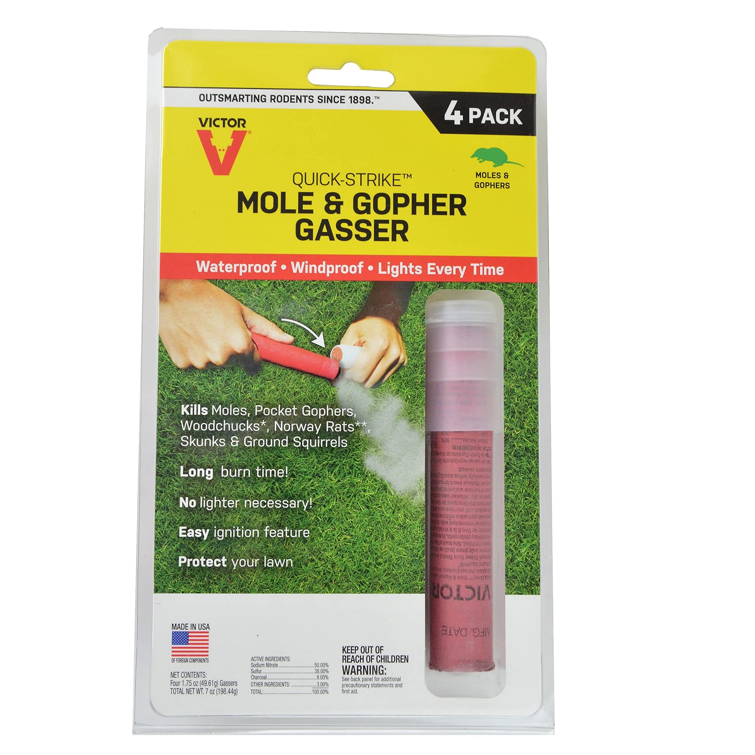 Quick Strike Mole & Gopher Gasser, 4 Pack
