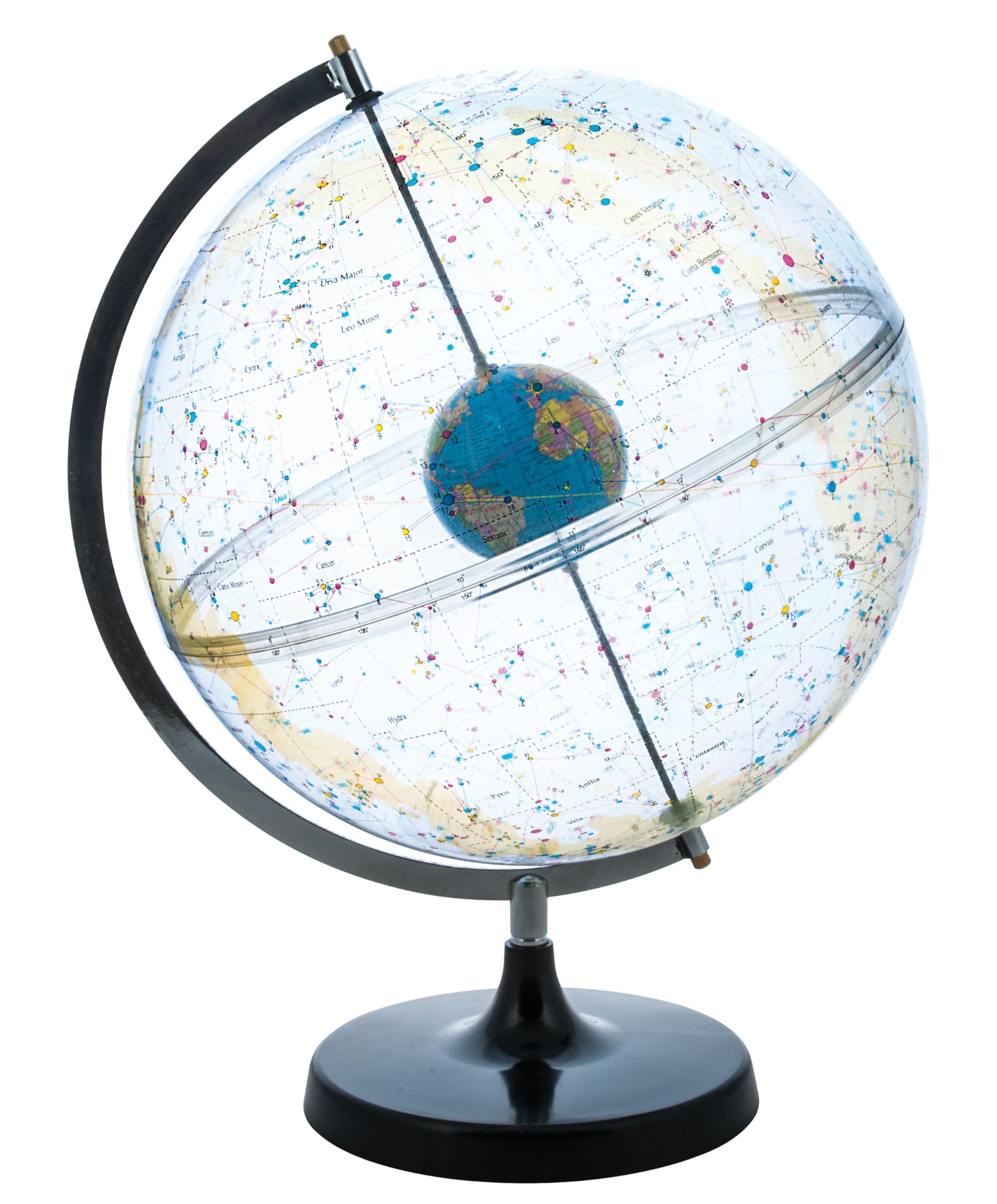 EISCO Celestial Star Globe - 12" Globe Diameter - 17.5" Tall on Stand - Shows the Milky Way, Major Stars, Constellations Relative to Earth