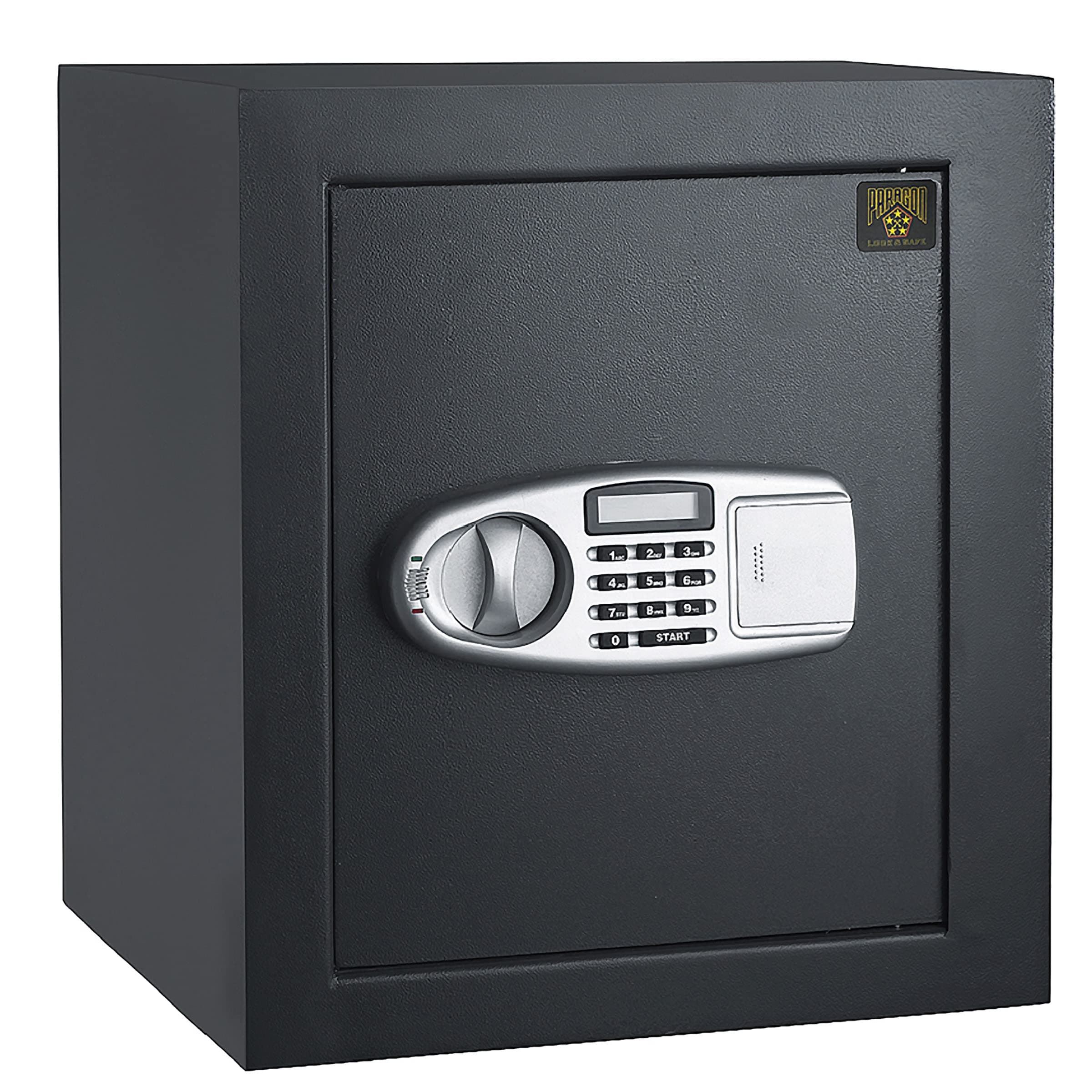 Fireproof Home Safe - Electronic Lockbox with Keypad, 2 Keys, and Interior Shelf - Protects Cash, Jewelry, Documents, and More by Paragon Safes (Gray)