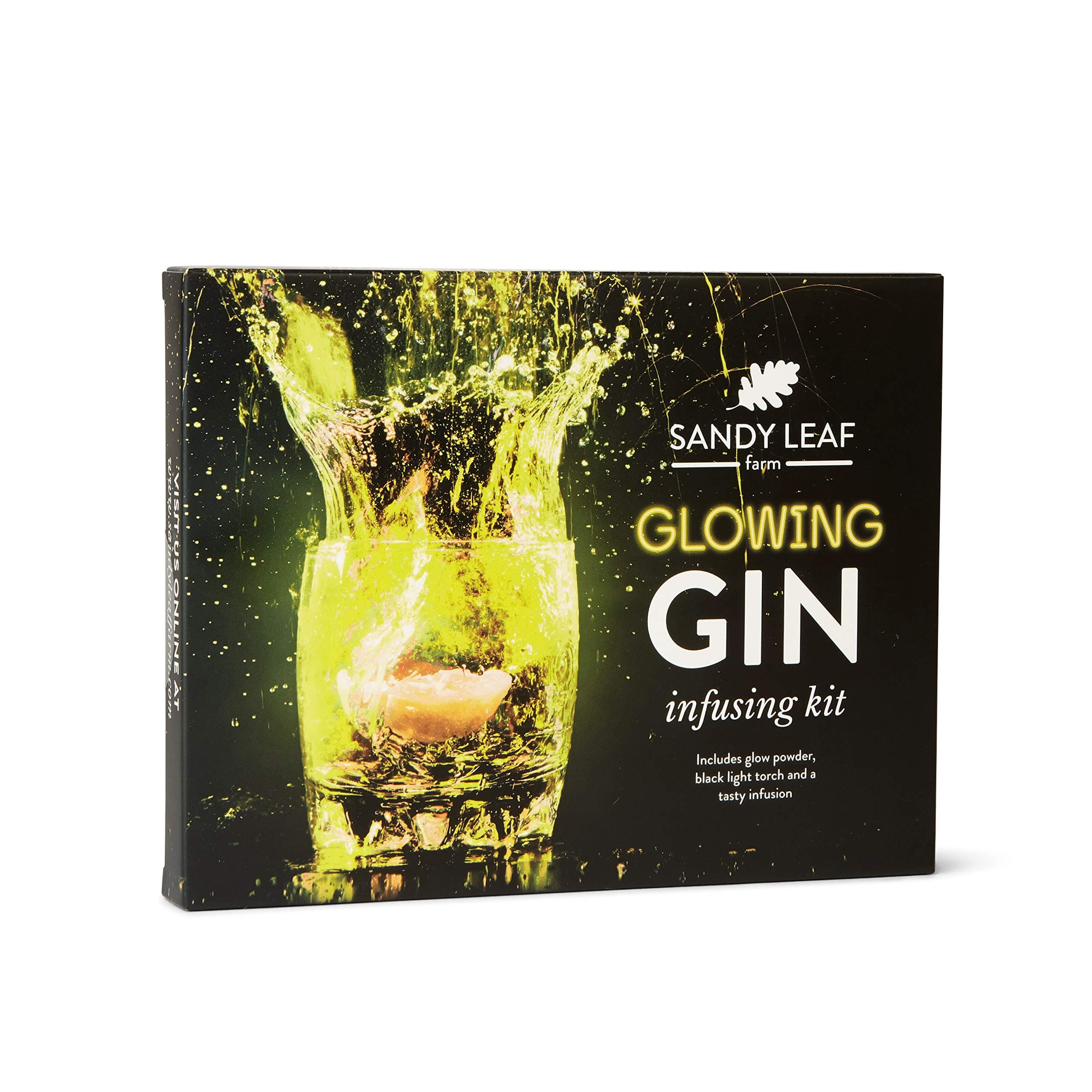 Glowing Gin Infusing Kit - Make a Massive Five Bottles of Your own Glowing Gin - Includes a UV Torch - Amazing Gift for Gin and Cocktail Lovers