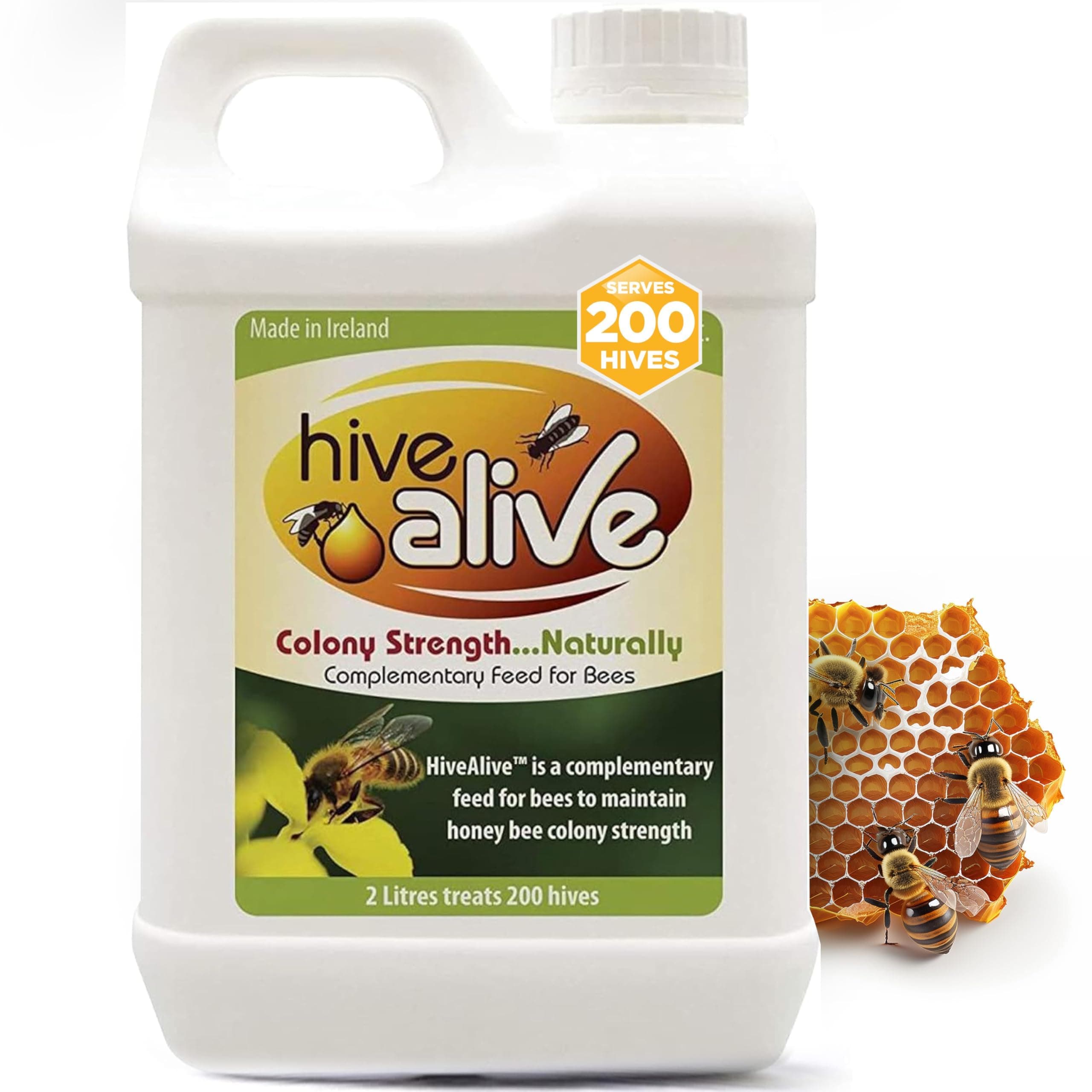 - HIVE ALIVE Bee Liquid Concentrate Feed Supplement - Beekeeping Fall Spring Feeding Enhancer – Lowers Winter Mortality, Boost Gut Health, Colony Size - (2L, 200 Hives)