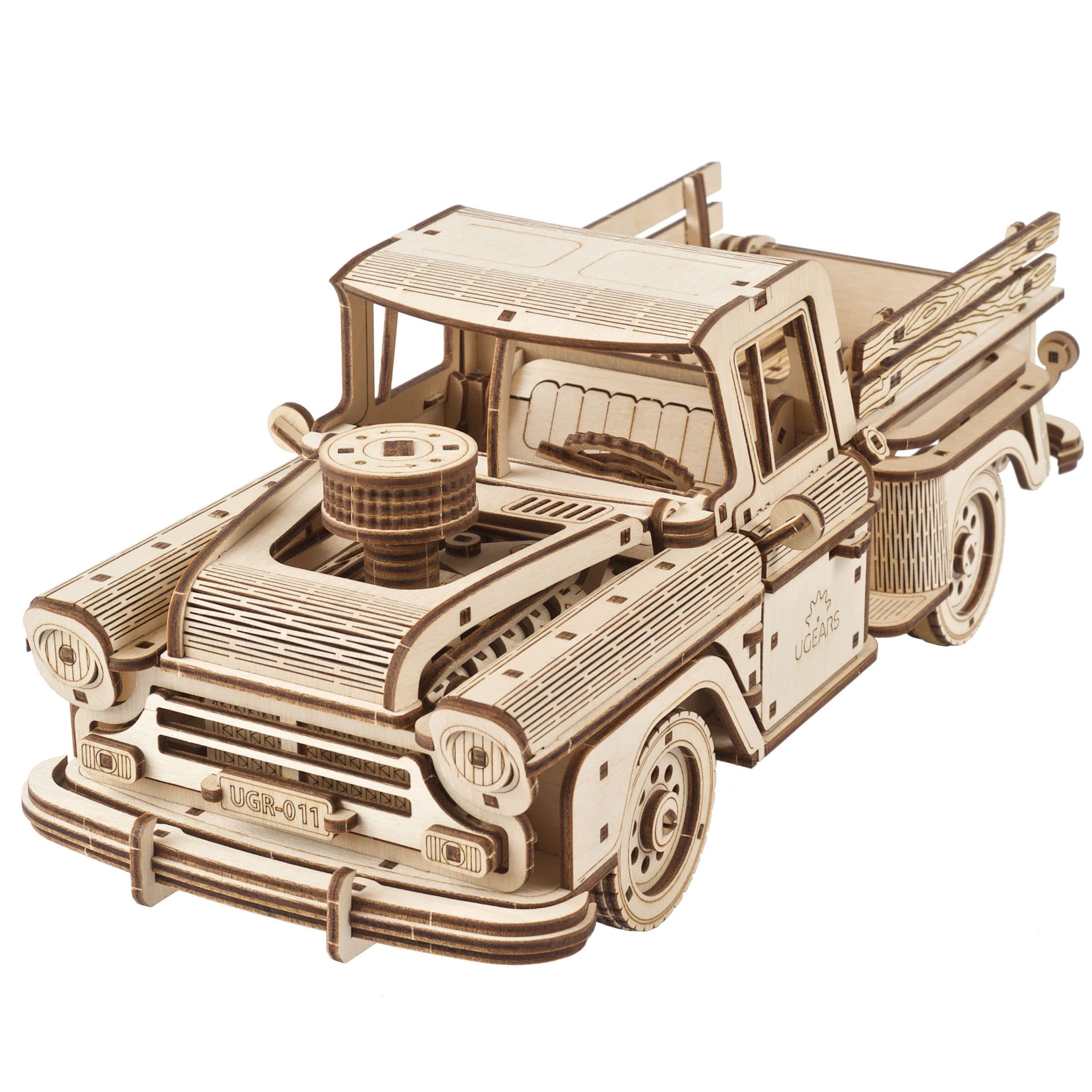 Wooden 3D Puzzles for Adults - Pickup Lumberjack Model Car Kits 3D Puzzle Adult Crafts - Mechanical Wooden Model Kits for Adults Retro Chevrolet 3100 Inspired