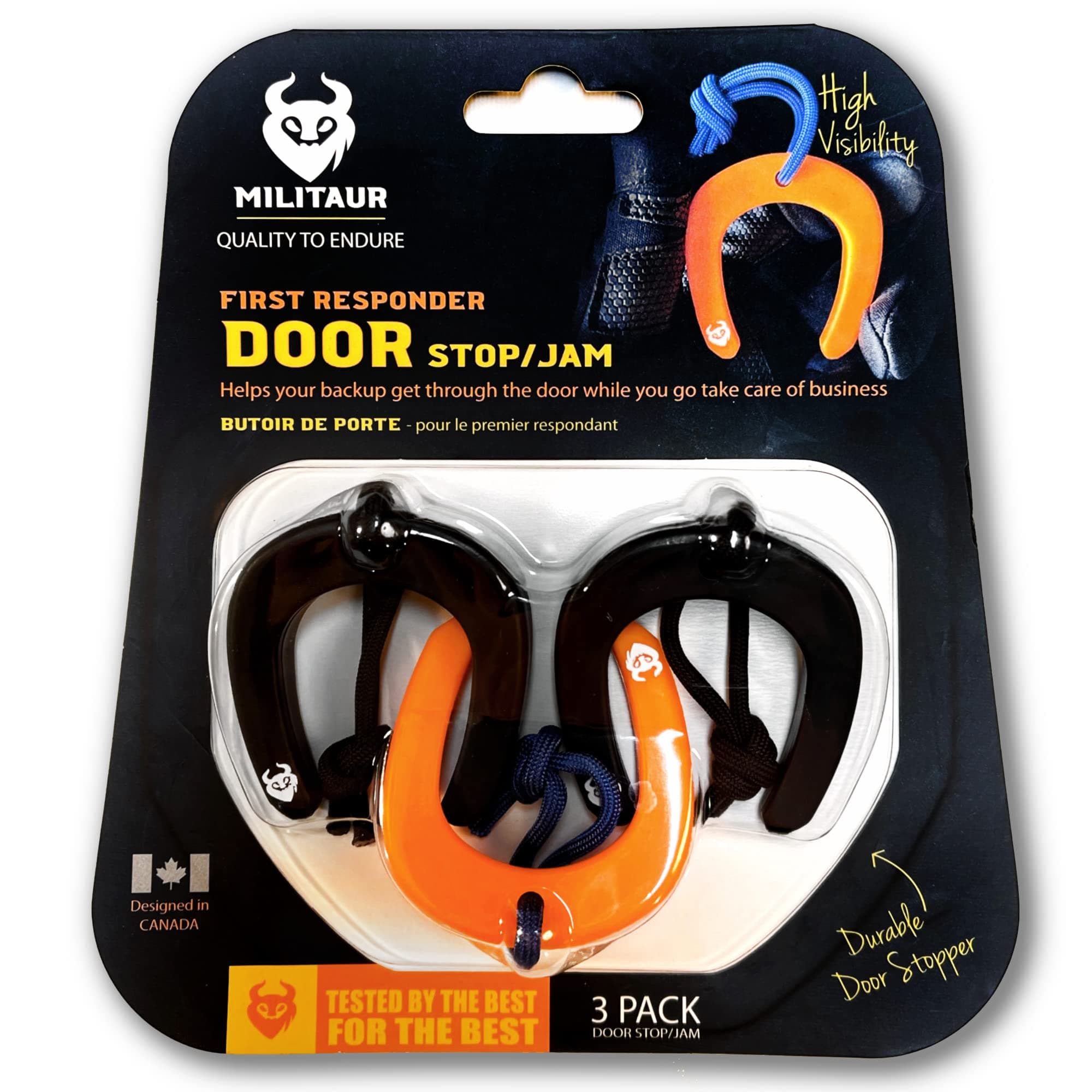 First Responder Door Stop/Jam Multi (3 Pack) – Compatible with Molle Systems, Tactical Tool for Police, EMS, EMT, Firefighters, Security