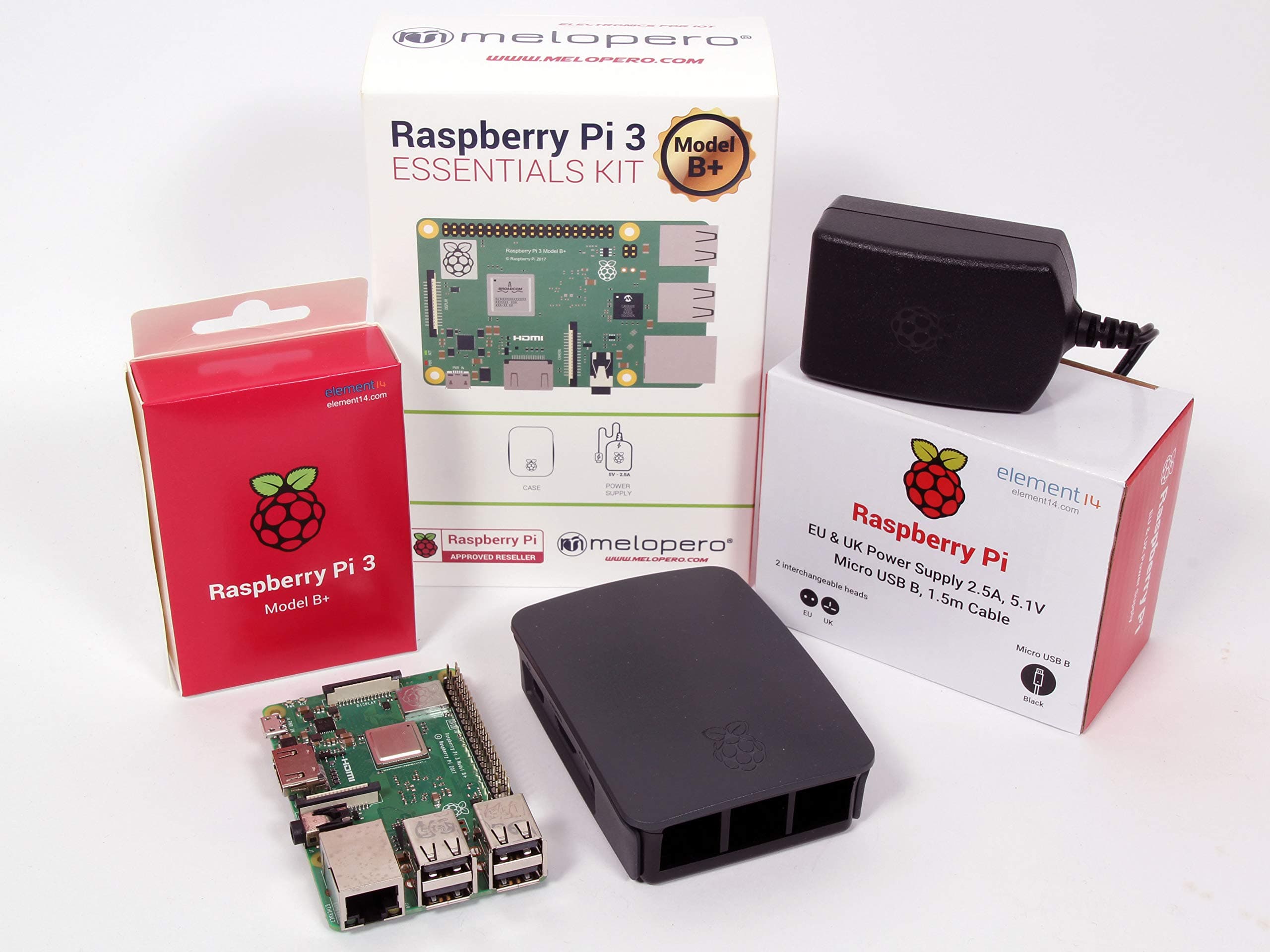 Raspberry Pi 3 Model B+ Official Essentials Kit BLACK