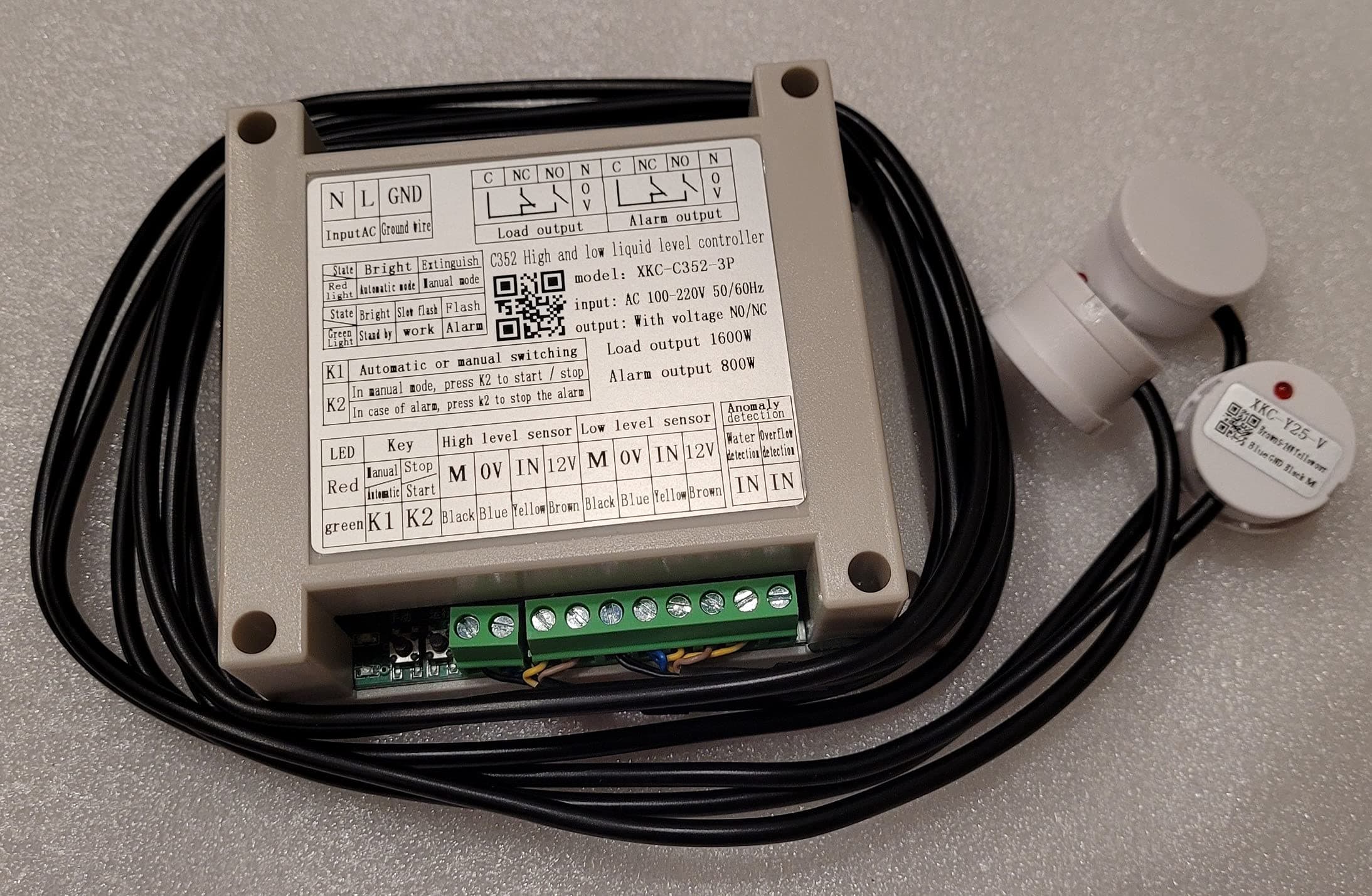 Fully Automatic Water Level Controller Water Tank Automatic Filling System Water Pump Controller with Three Non Contact Water Level Sensors