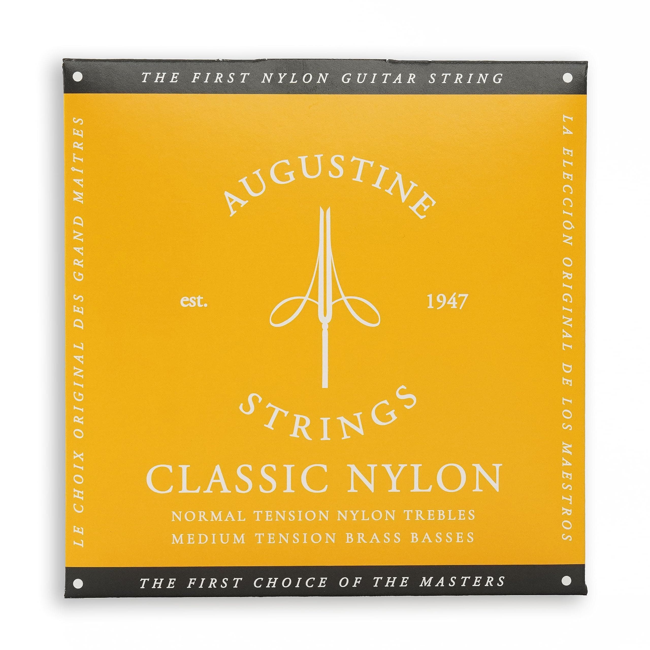 Classic Gold Label Nylon Guitar String (Complete Set) for Classical Guitars - Regular Tension Trebles, Medium Tension Basses - Warm, Mellow Tone